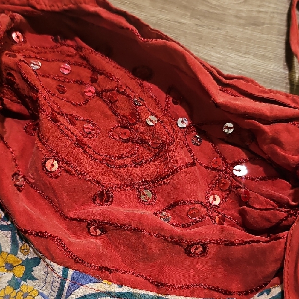 Red and Multicolor Bohemian tube top 7 22/24 plus size by 7 - Picture 8 of 10